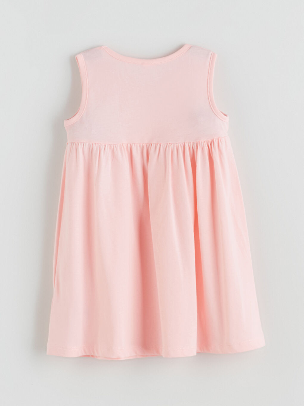 Pembe Bisiklet Yaka Kız Bebek Elbise-2