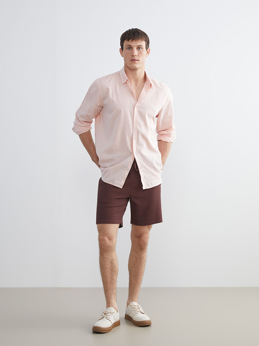 Bordo Standart Kalıp Erkek Şort