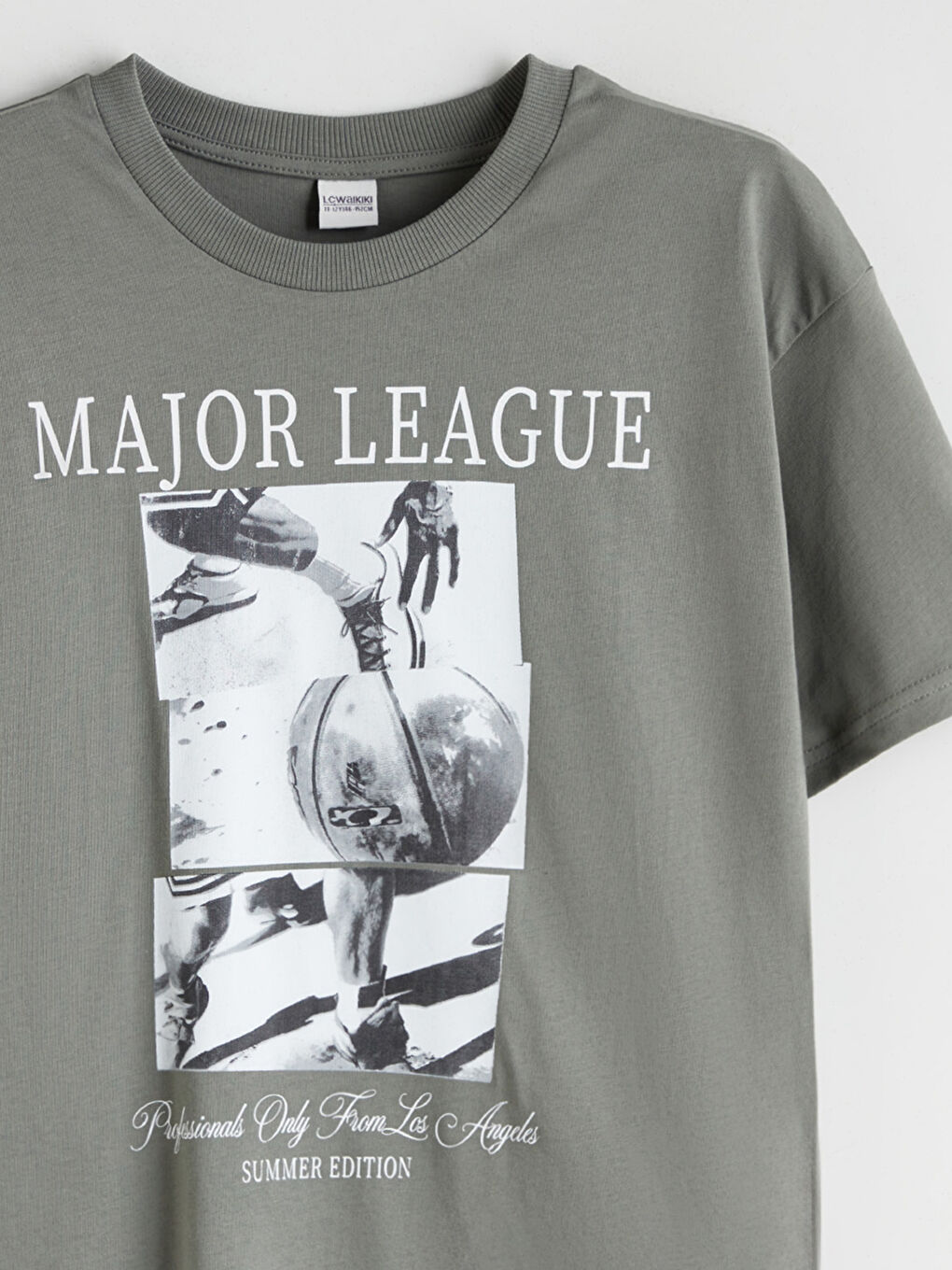 Sarı Bisiklet Yaka Baskılı Erkek Çocuk Tişört-2