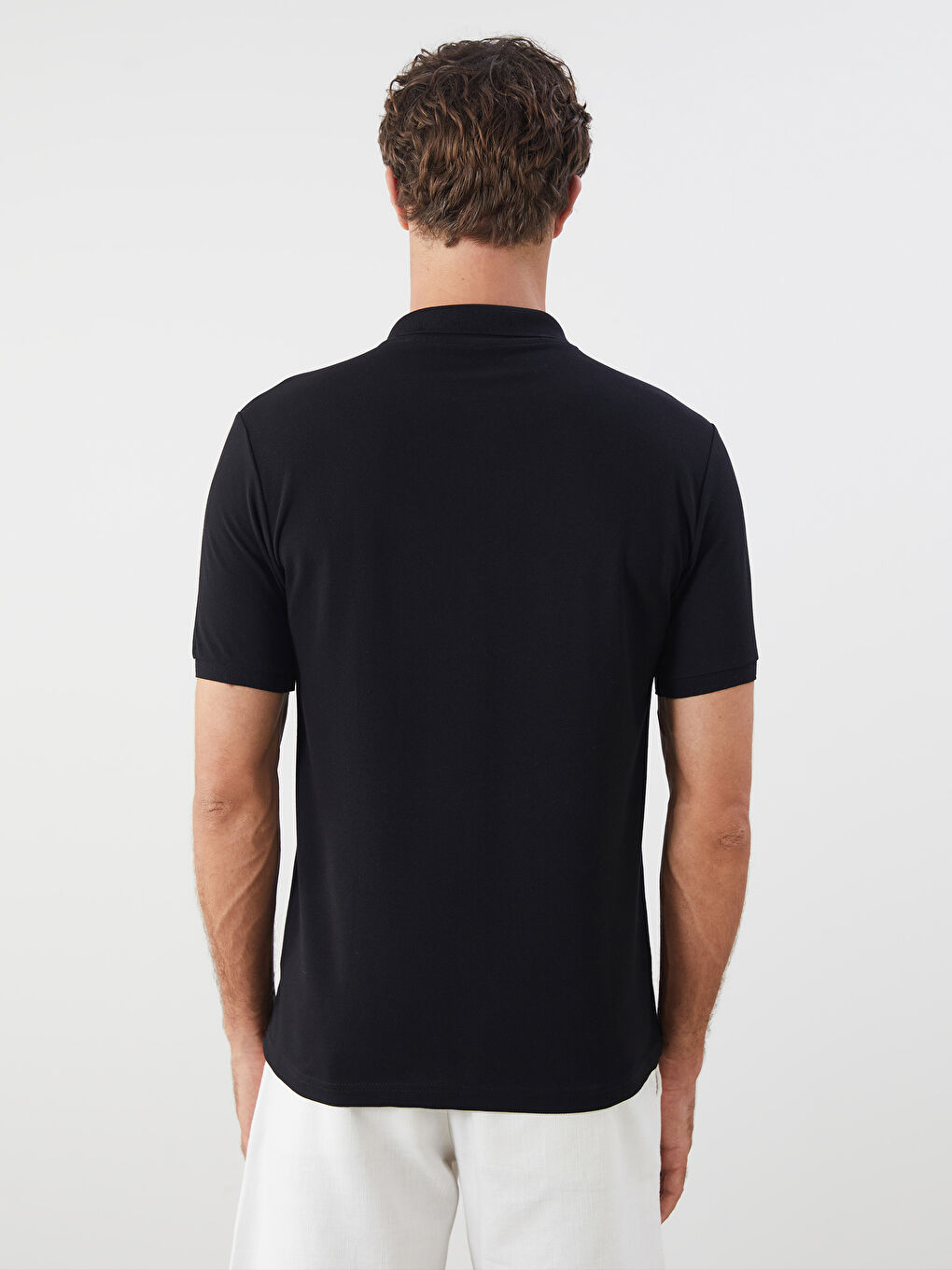 Siyah Polo Yaka Pike Erkek Tişört 2'li-7