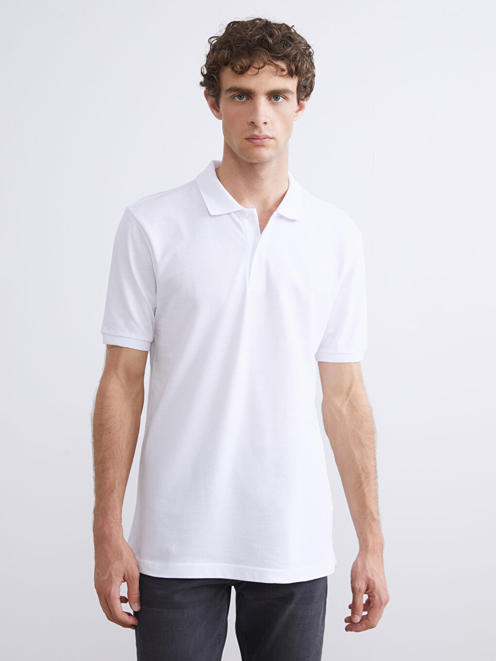 Siyah Polo Yaka Pike Erkek Tişört 2'li-2