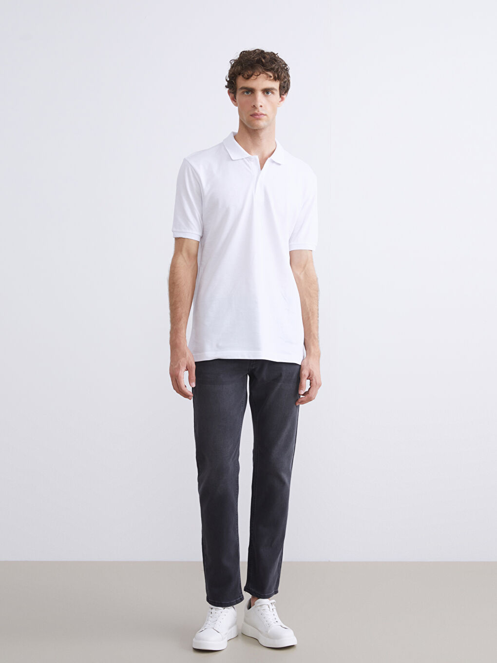 Siyah Polo Yaka Pike Erkek Tişört 2'li-6