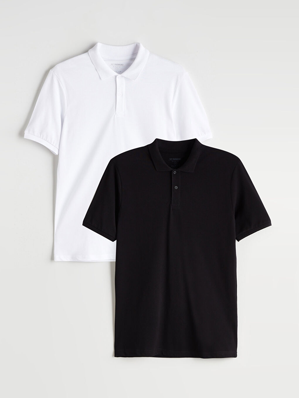 Siyah Polo Yaka Pike Erkek Tişört 2'li-10