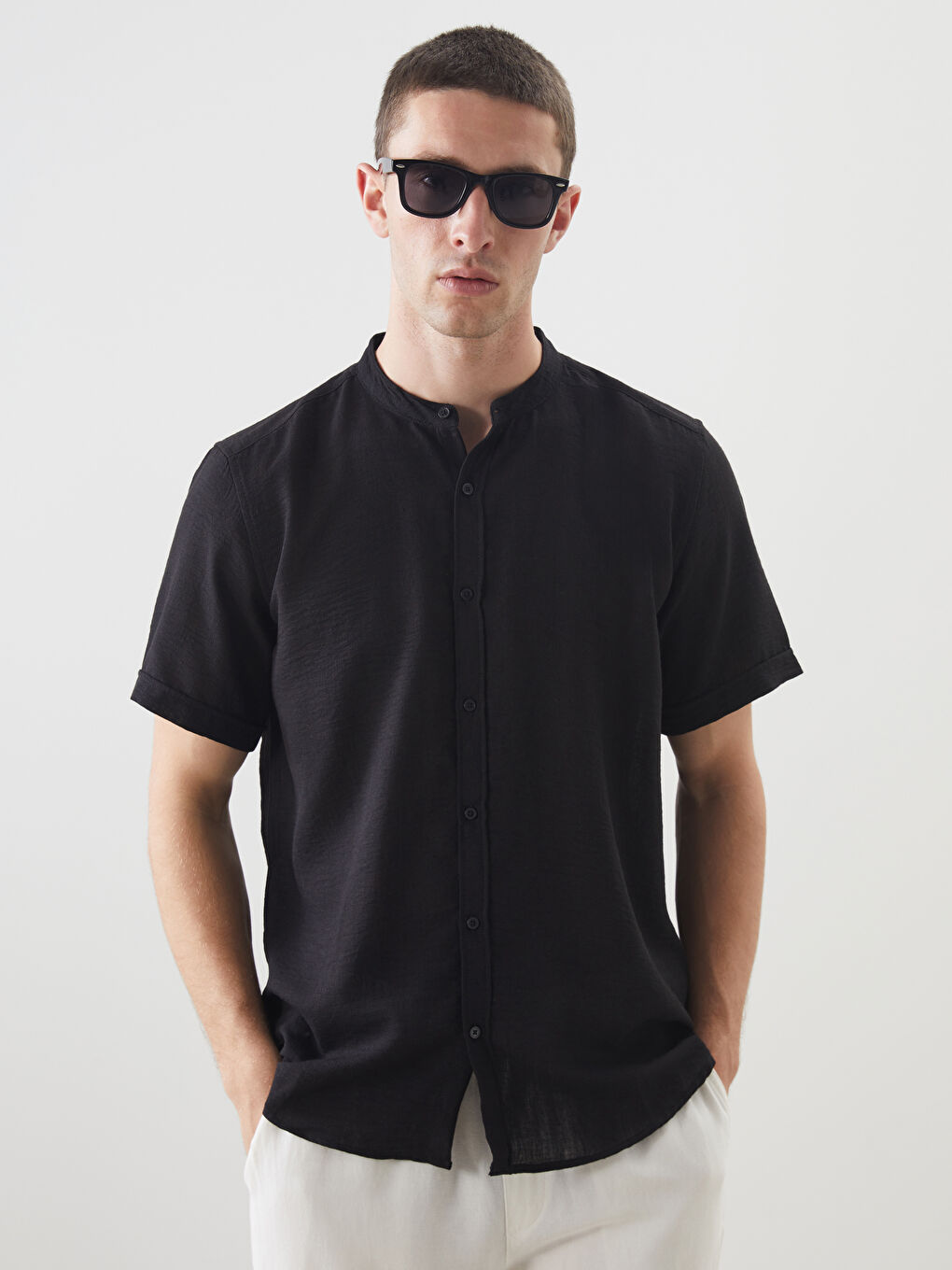 LCW Vision Regular Fit Short Sleeve Men's Shirt -W5K320Z8-CVL