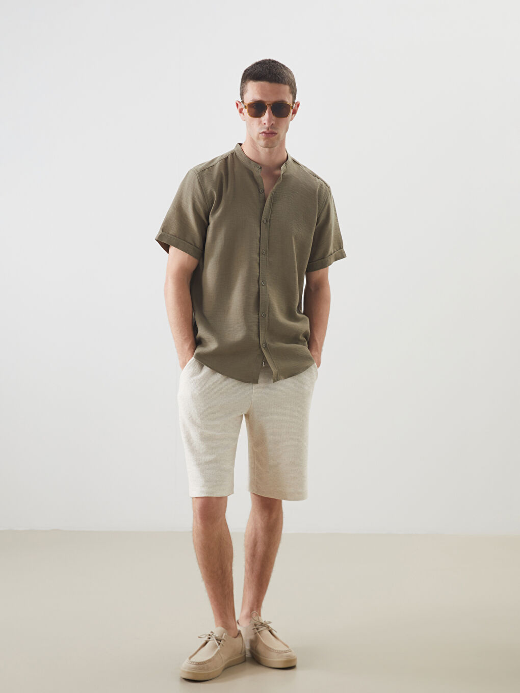 LCW Vision Regular Fit Short Sleeve Men's Shirt -W5K320Z8-HDJ