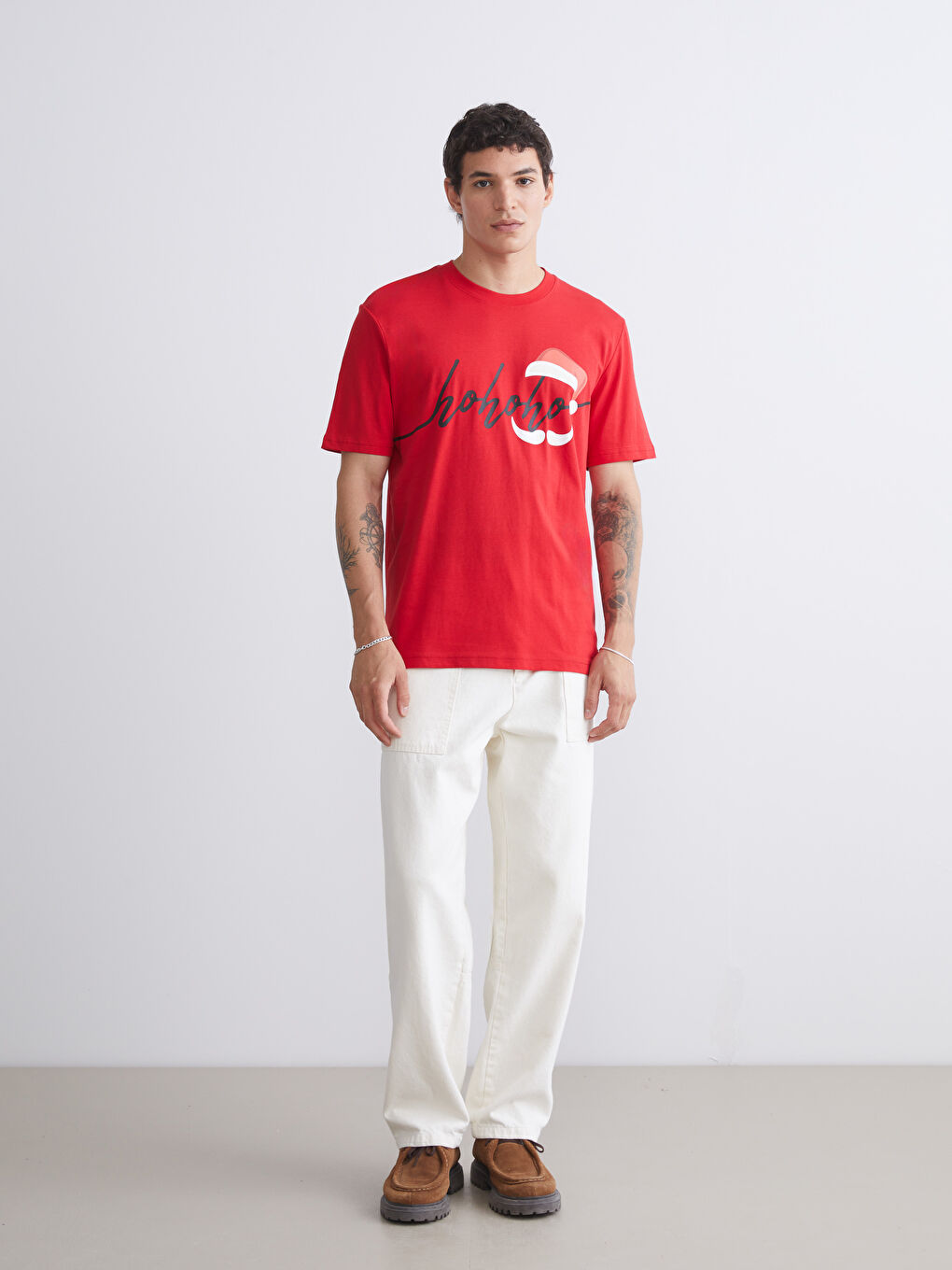 XSIDE Crew Neck Printed Jersey Men's T-Shirt -S5S753Z8-HPM