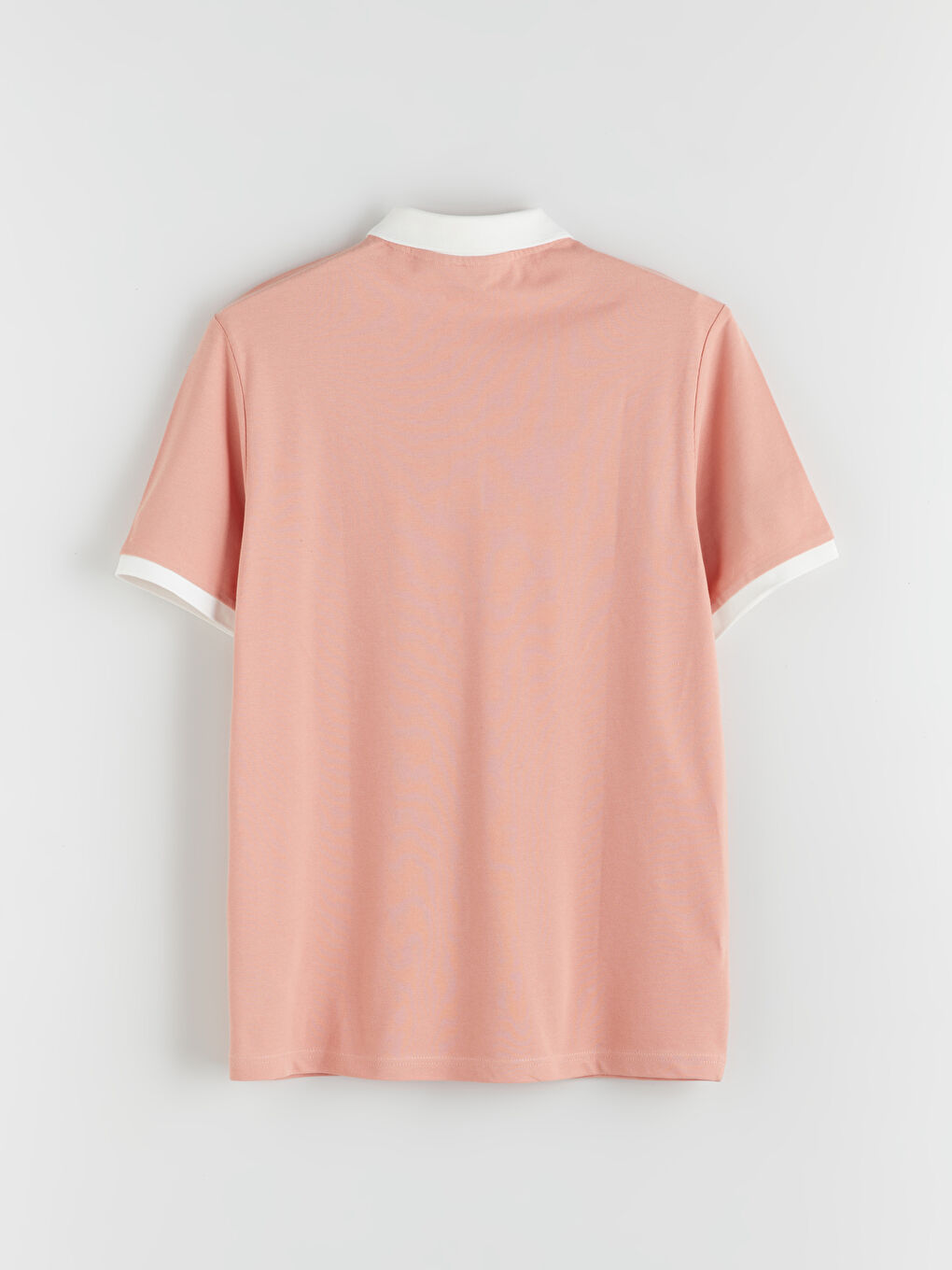 Pembe Polo Yaka Pike Erkek Tişört-5