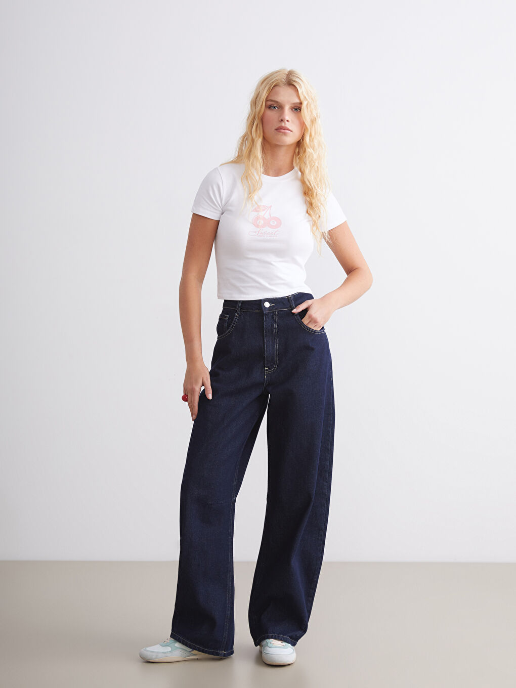 XSIDE Crew Neck Printed Women's T-Shirt -S5S770Z8-Q6K