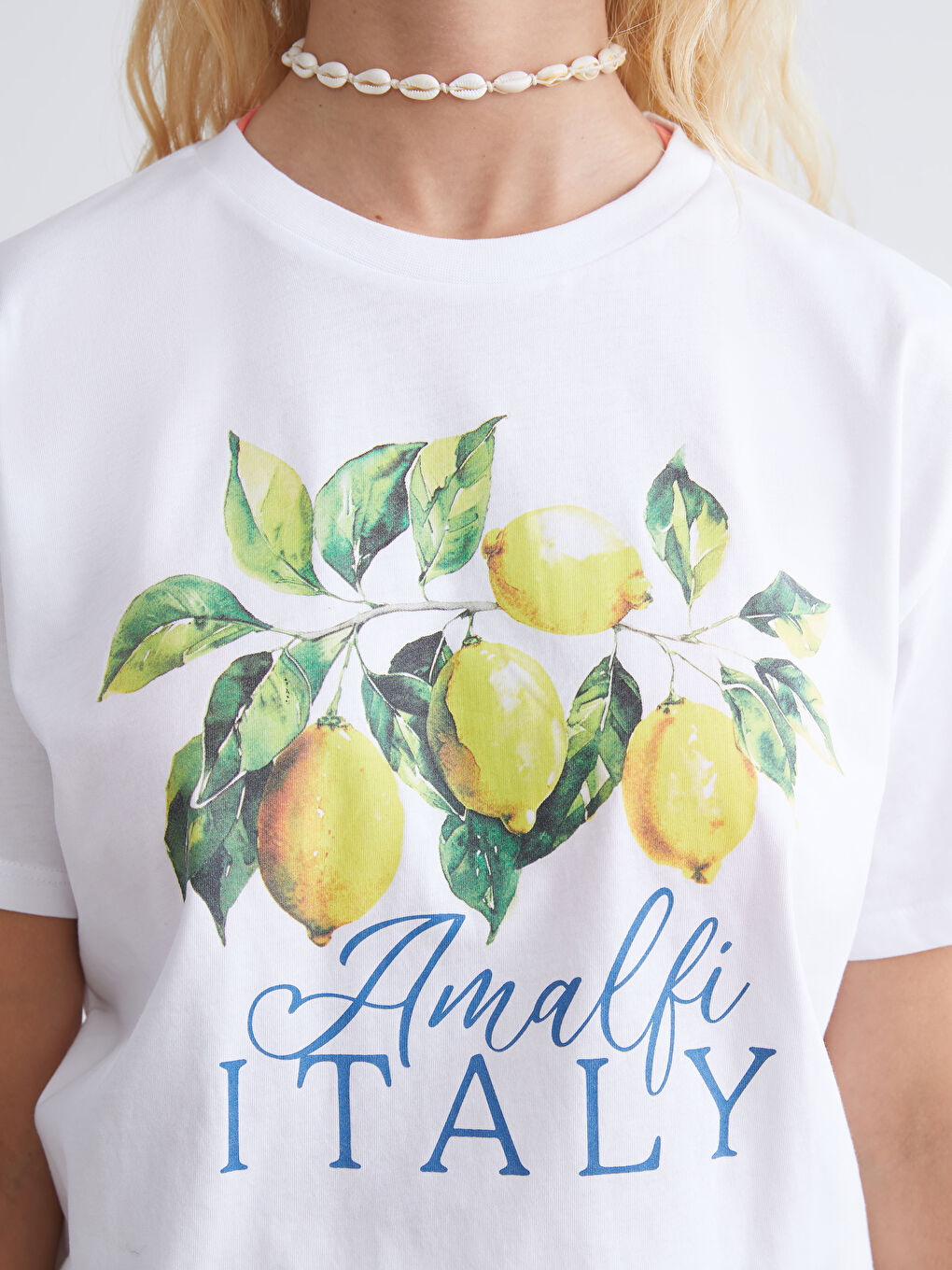 XSIDE Crew Neck Italy Printed Women's T-Shirt -S5S775Z8-Q6K