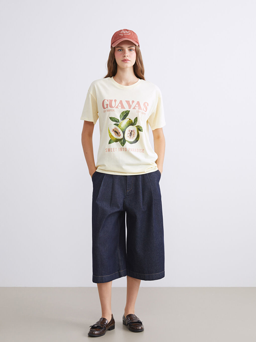 Crew Neck Printed Women's T-Shirt-1