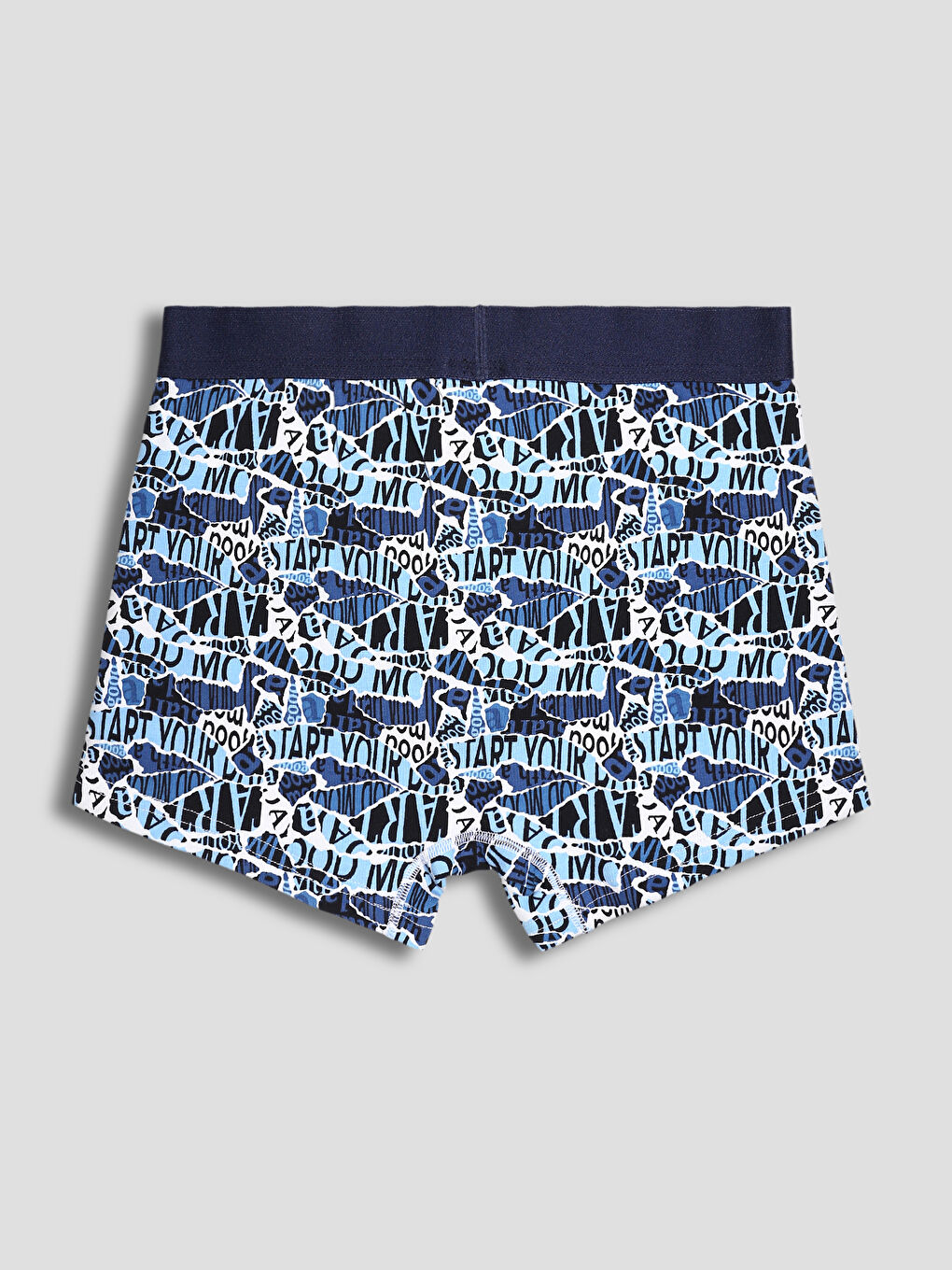 سراويل بوكسر قطن مطاطي بقصة عادية للرجال - ٣ قطع-4