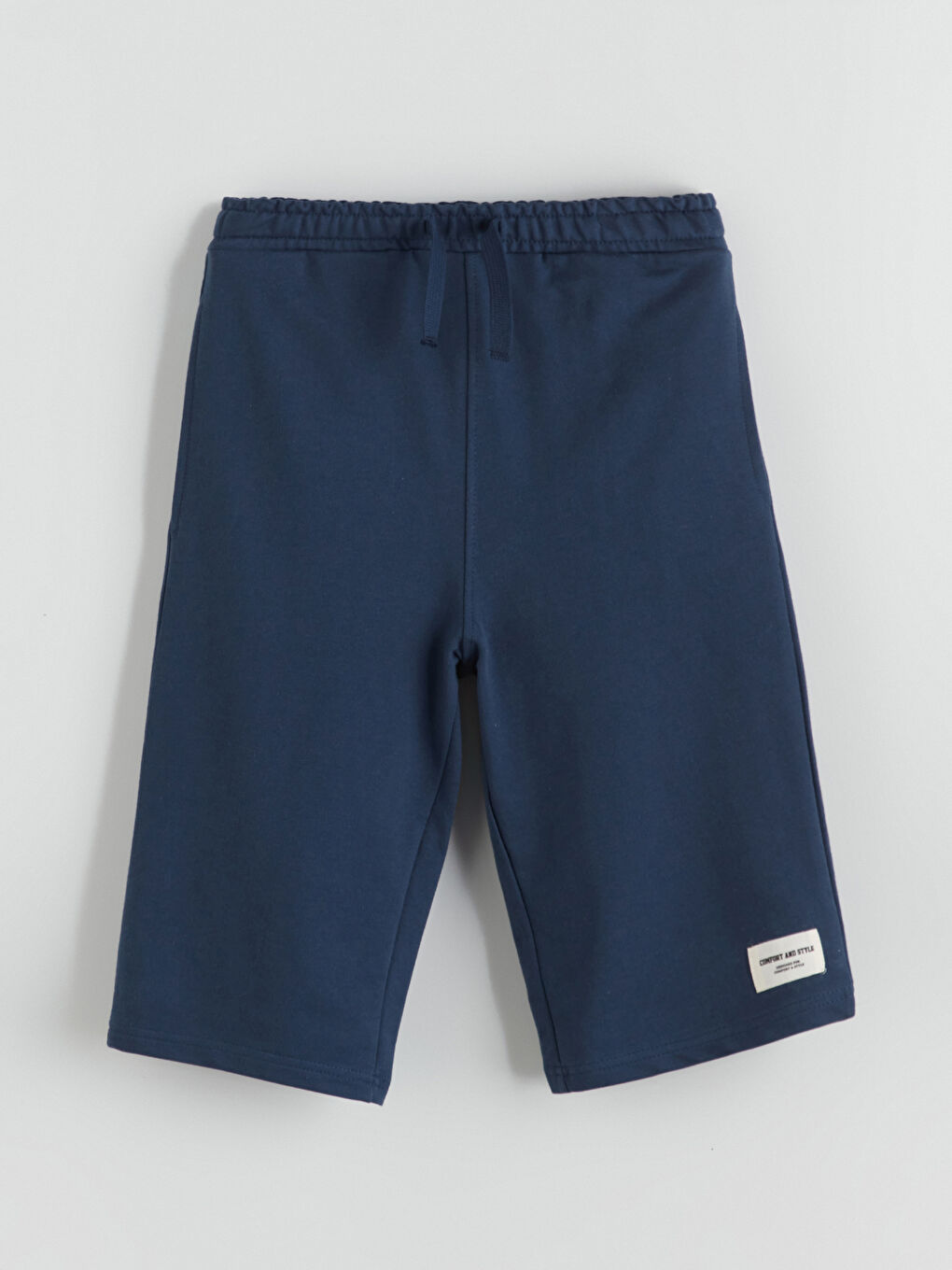 Lacivert Beli Lastikli Erkek Çocuk Şort