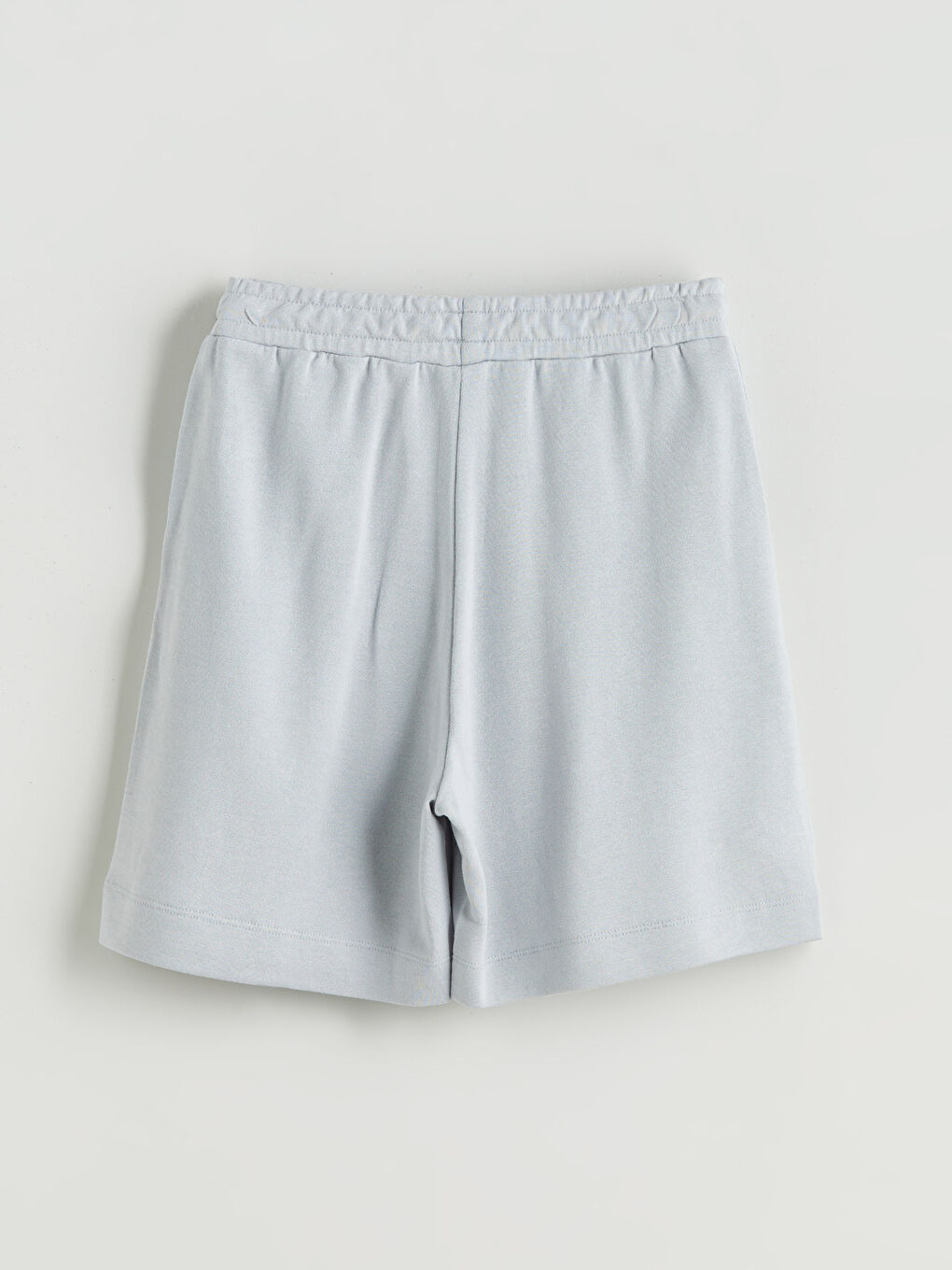 Mavi Beli Lastikli Kadın Şort-5