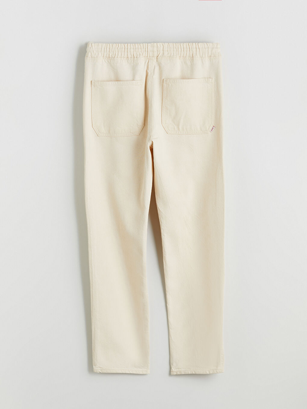 Ekru Loose Fit Erkek Jean Pantolon-5