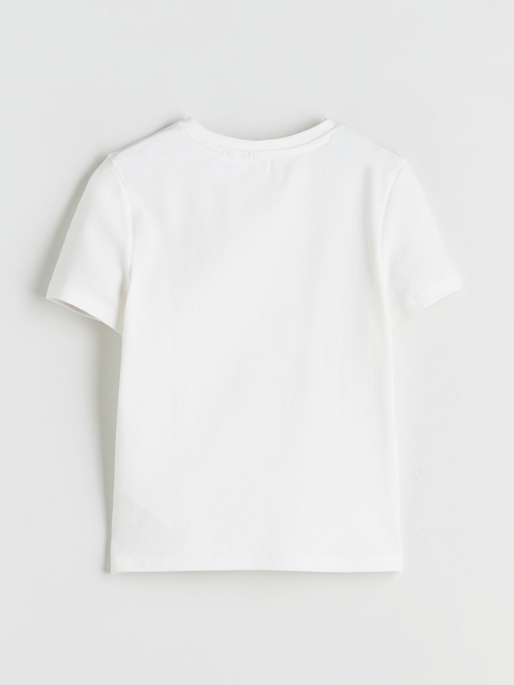 Ekru Bisiklet Yaka Kuromi Baskılı Kız Çocuk Tişört-2