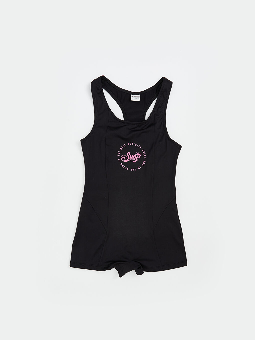 Siyah Hızlı Kuruyan UV Korumalı Kız Çocuk Mayo