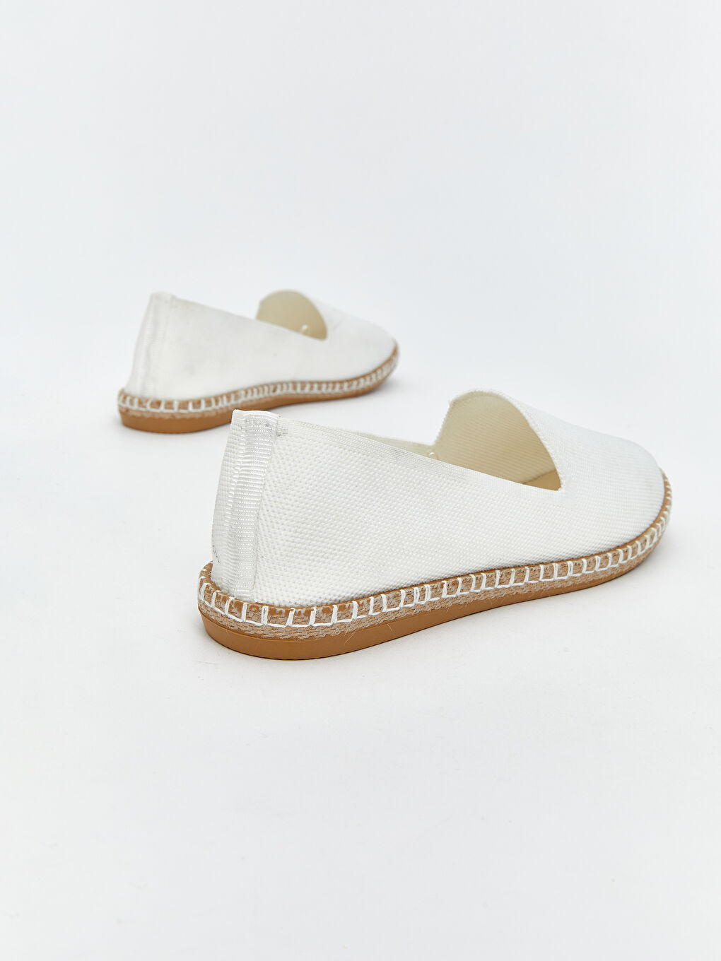 Beyaz Hasır Tabanlı Kadın Espadril-4