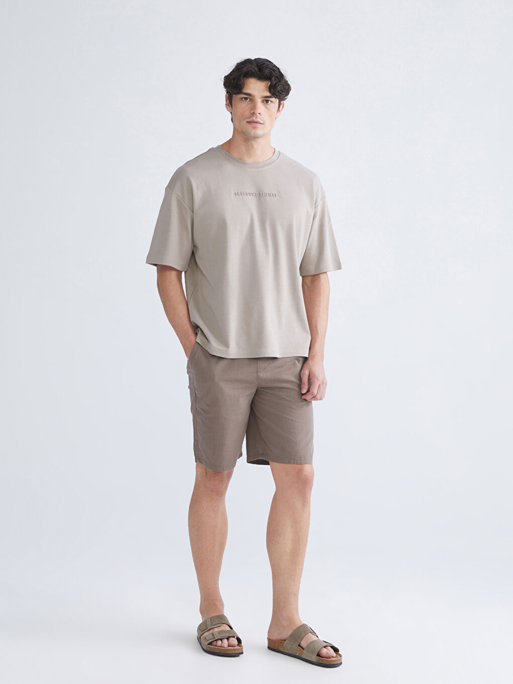 Kahverengi Standart Kalıp Erkek Şort