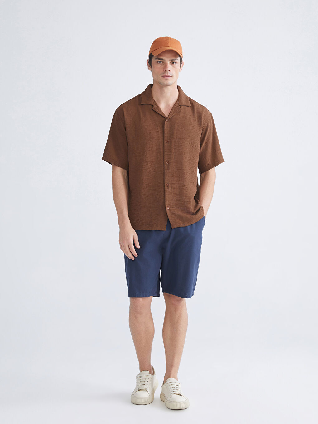 Lacivert Standart Kalıp Erkek Şort