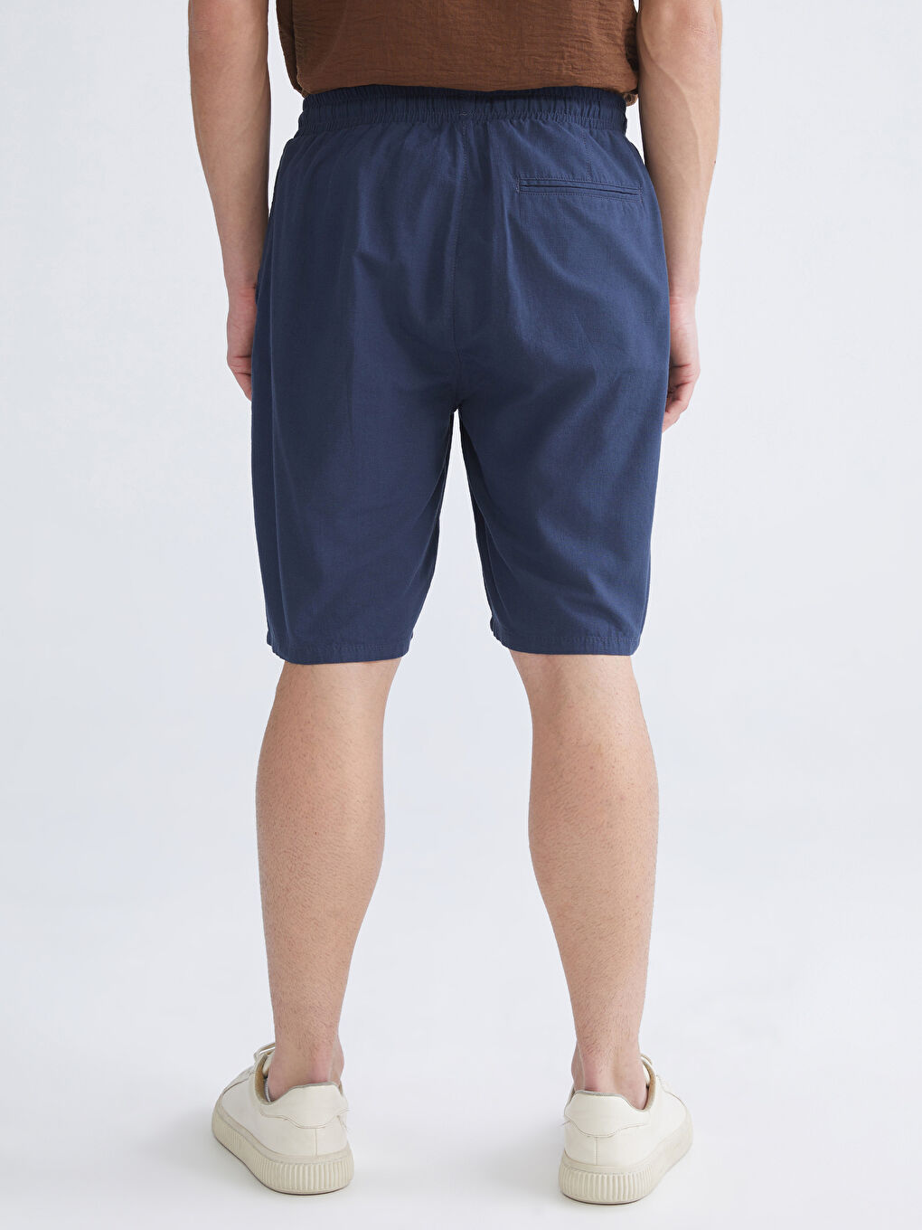 Lacivert Standart Kalıp Erkek Şort-3