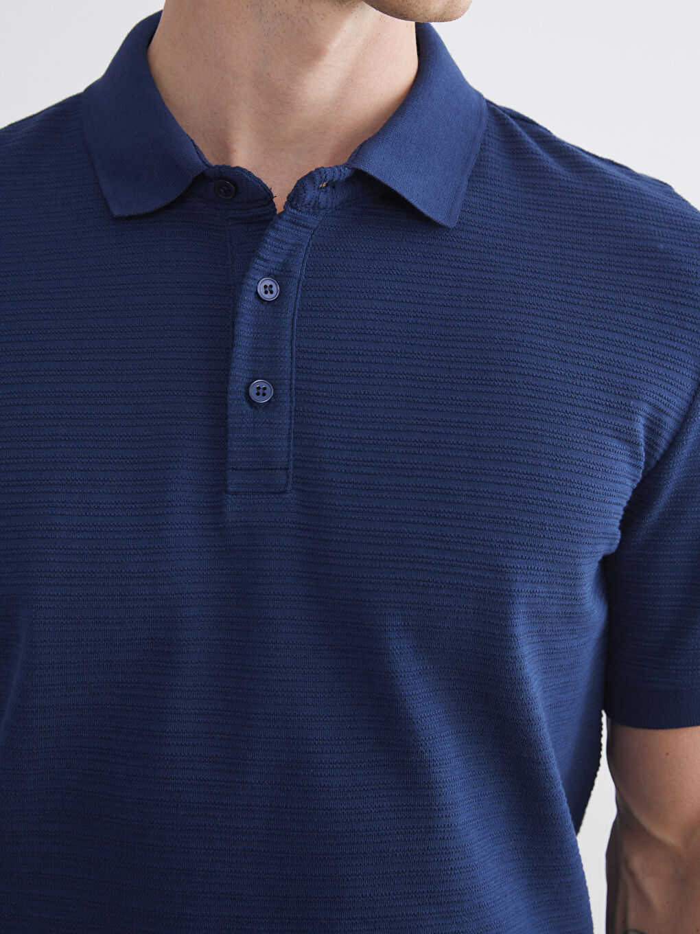 Lacivert Polo Yaka Erkek Tişört-2