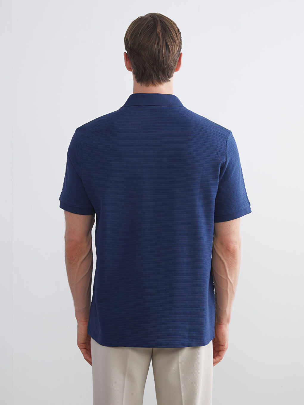 Lacivert Polo Yaka Erkek Tişört-3