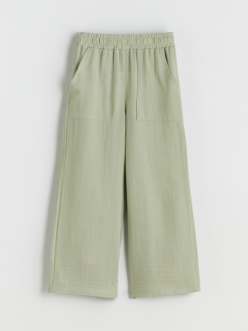 LCW Kids Elasticated Waist Muslin Girls' Trousers -S5S836Z4-YUA