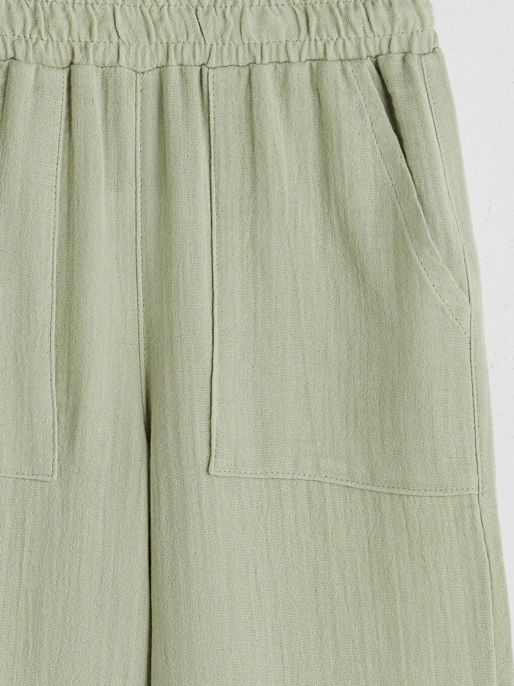 LCW Kids Elasticated Waist Muslin Girls' Trousers -S5S836Z4-YUA