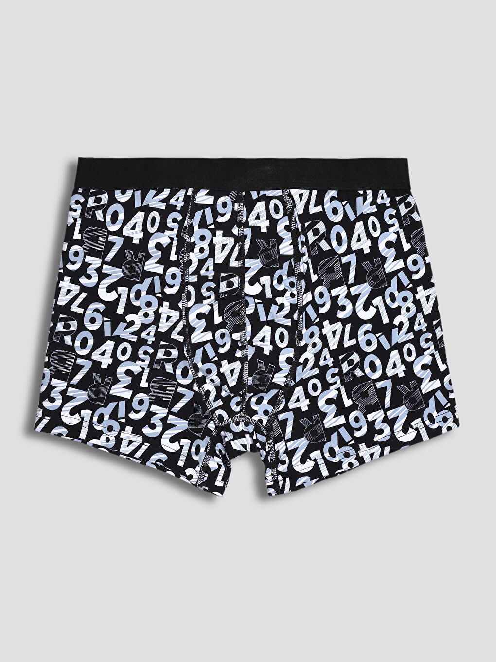 سراويل بوكسر قطن مطاطي بقصة عادية للرجال - ٣ قطع-3