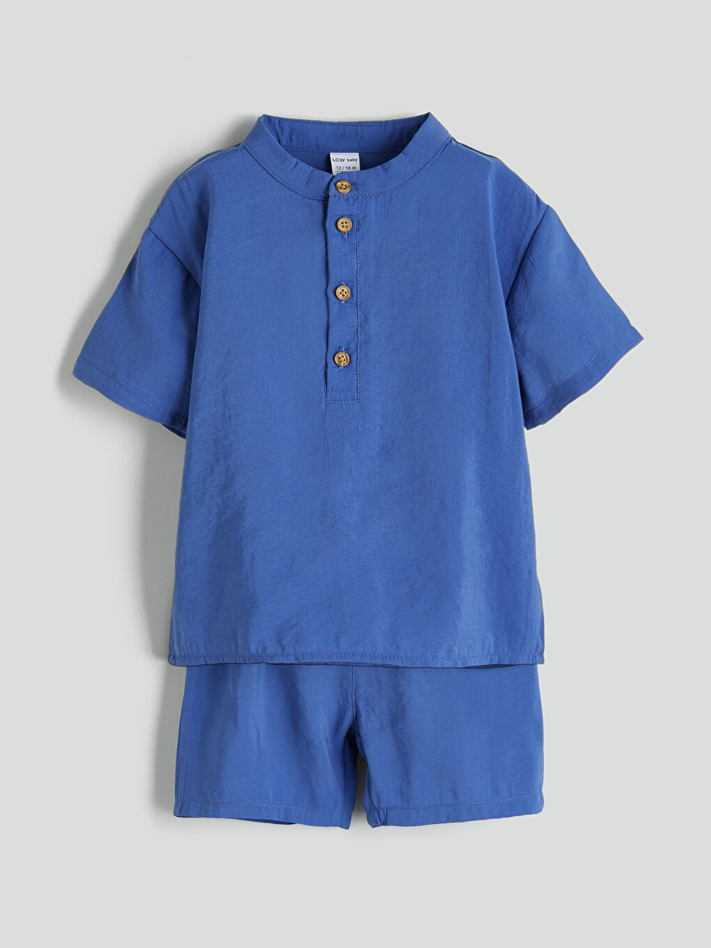 LCW baby Grandad Collar Baby Boys' Shirt and Shorts 2 Pack -S5S843Z1-LVX