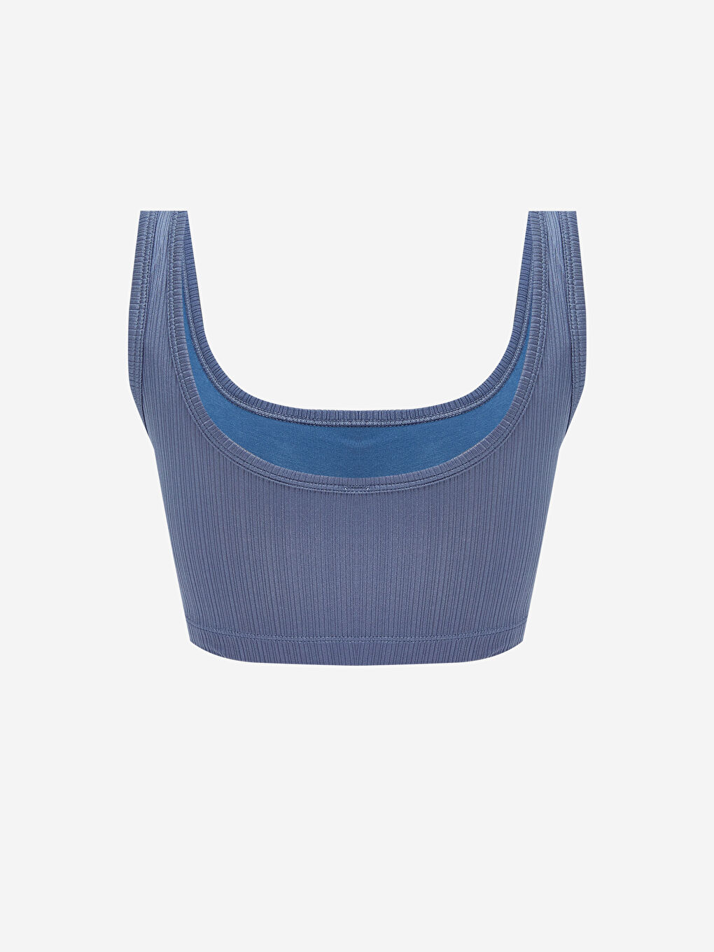 Mavi Balensiz Dolgusuz Düz Büstiyer-1