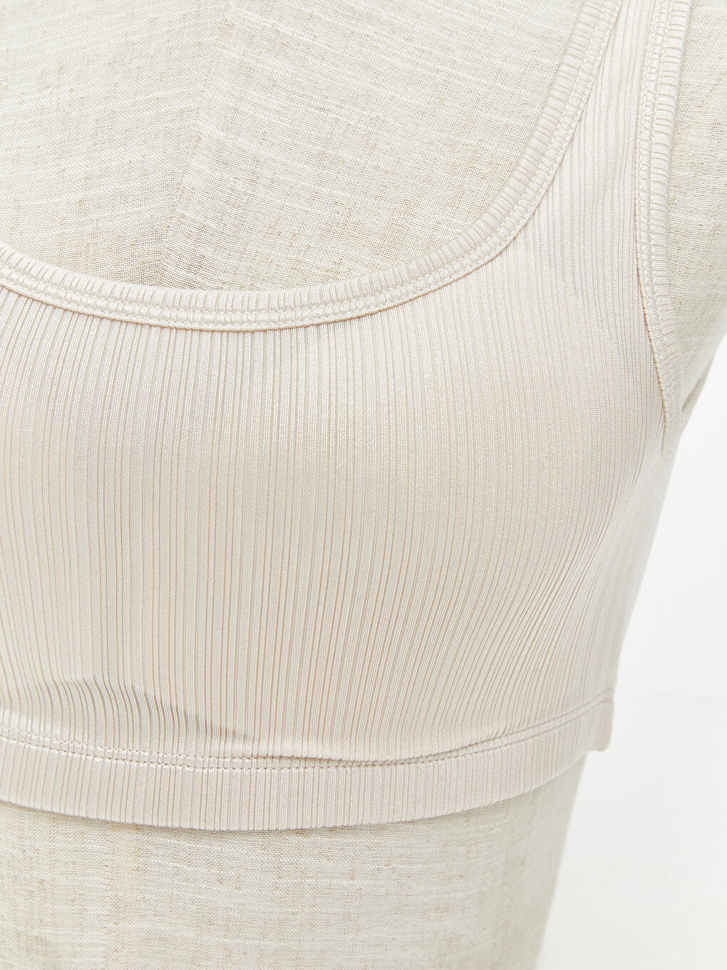 Bej Balensiz Dolgusuz Düz Büstiyer-2