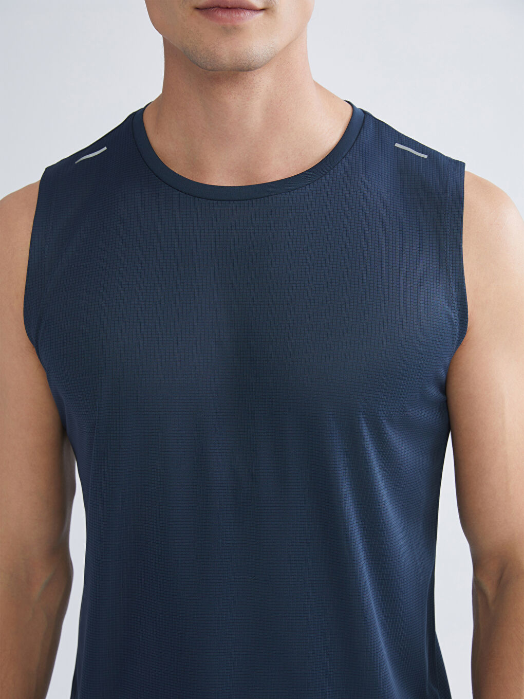 İndigo Bisiklet Yaka Erkek Kolsuz Tişört-2