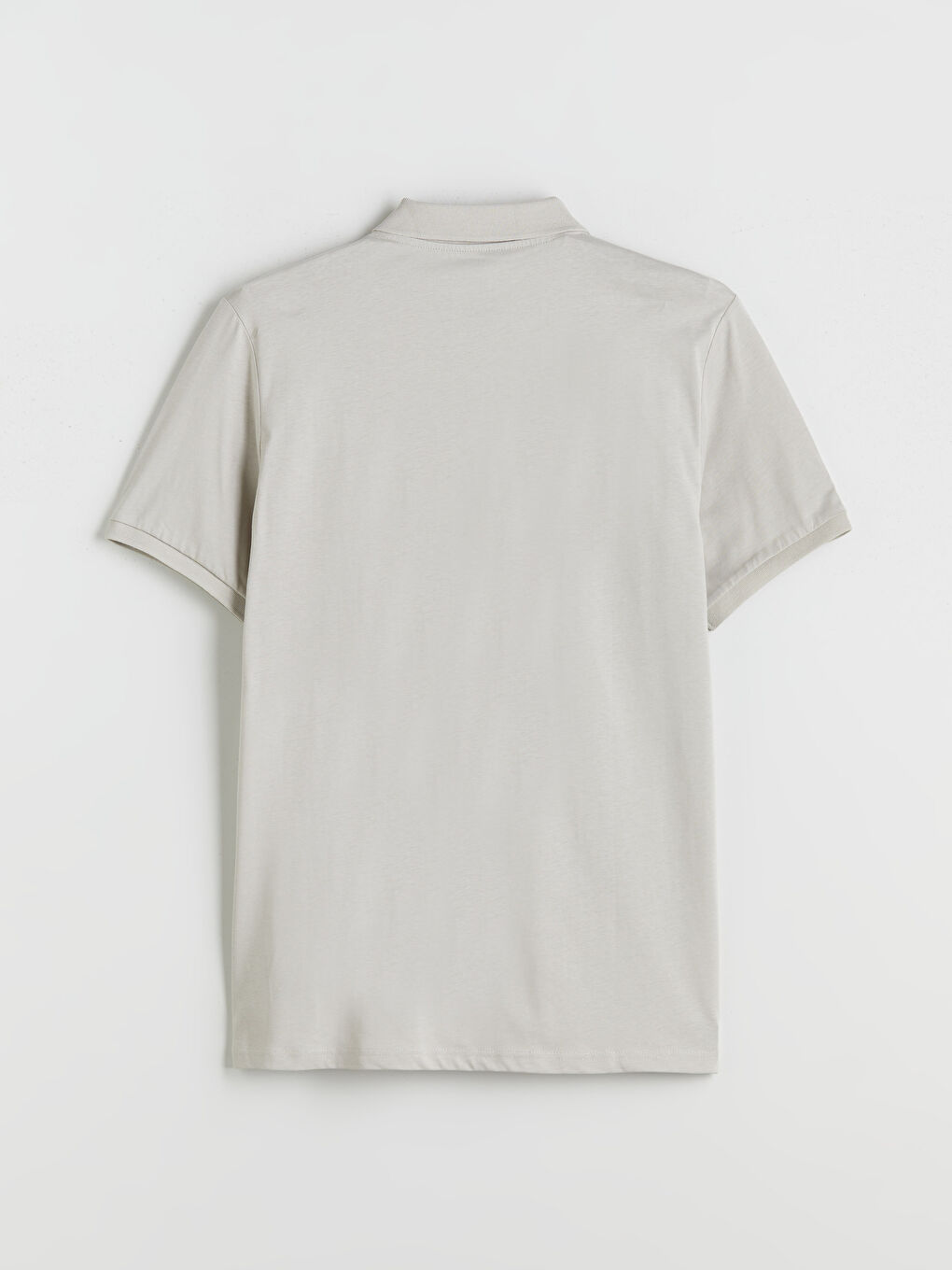 Bej Polo Yaka Penye Erkek Tişört-5