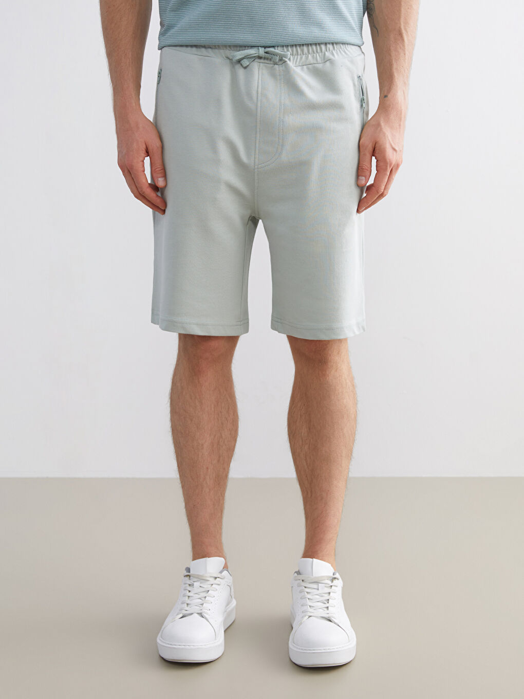 Yeşil Standart Kalıp Erkek Şort-1