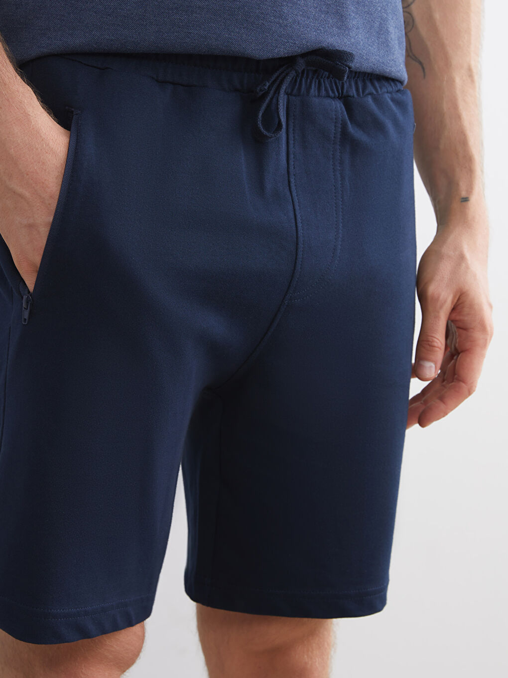 Lacivert Standart Kalıp Erkek Şort-2