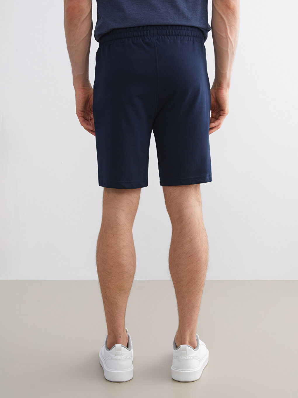 Lacivert Standart Kalıp Erkek Şort-3
