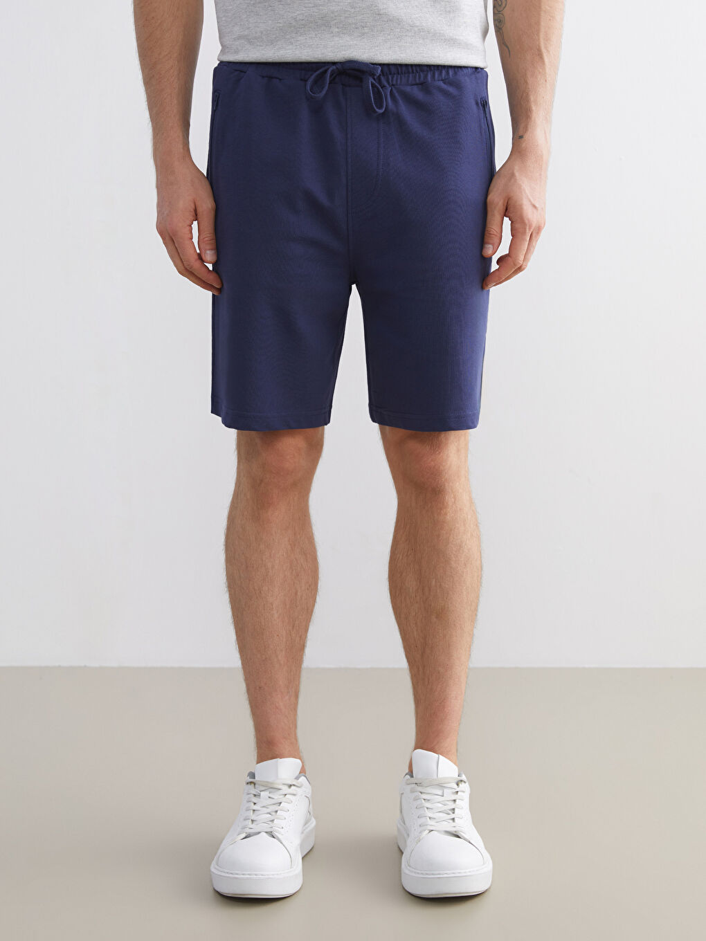 Lacivert Standart Kalıp Erkek Şort-1