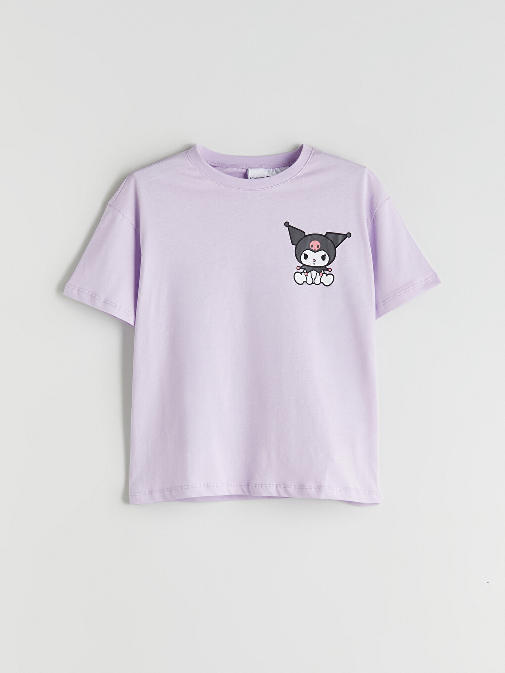 Lila Kısa Kollu Hello Kitty Baskılı Kız Çocuk Pijama Üst