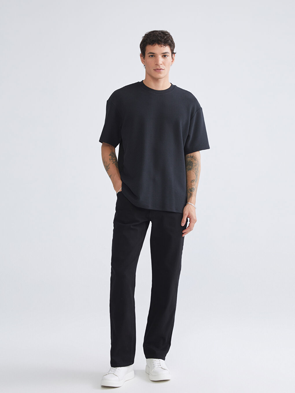 Siyah 790 Rahat Kalıp Erkek Jean Pantolon