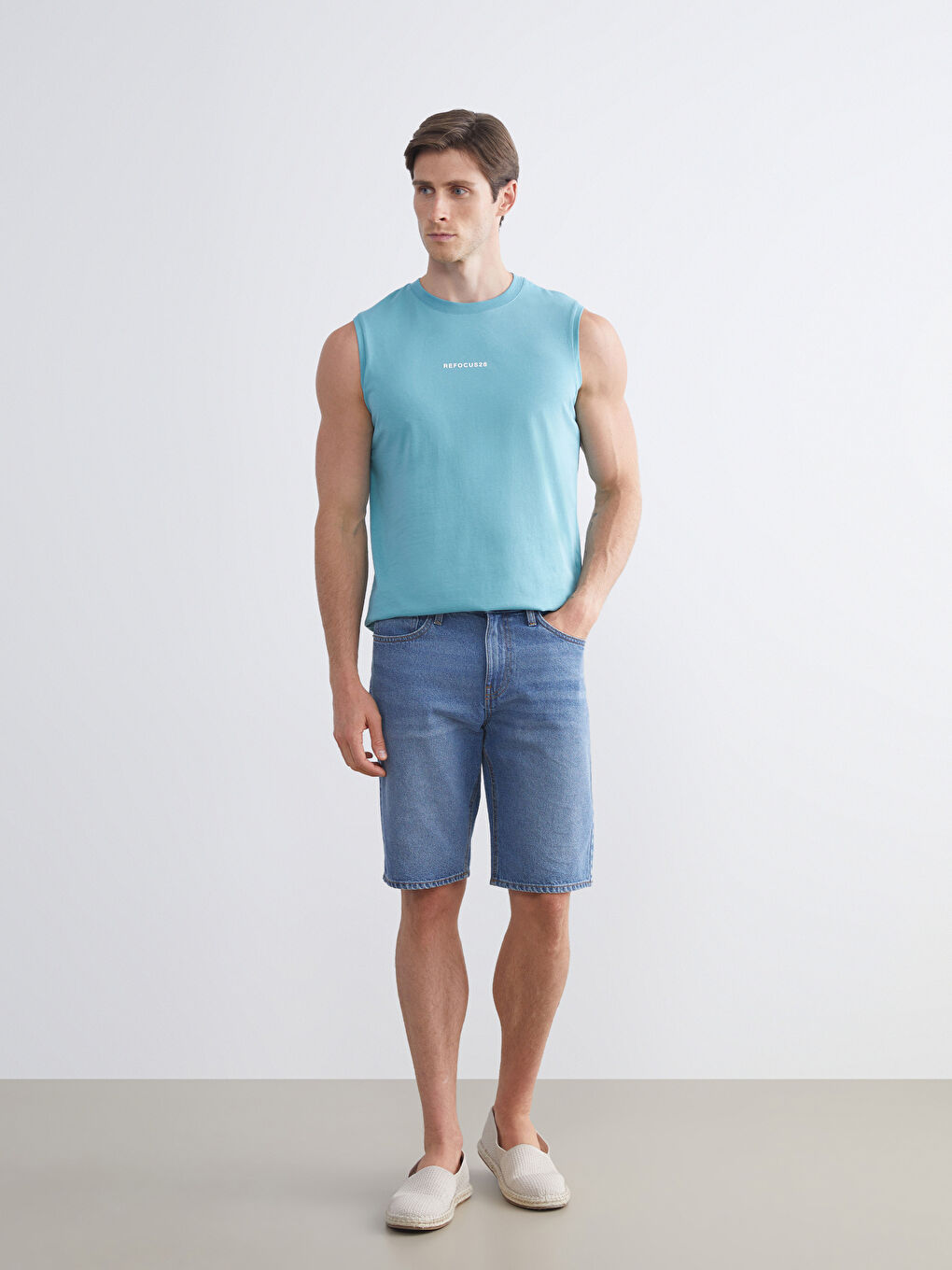 LCWAIKIKI Classic Crew Neck Printed Men's Sleeveless T-Shirt -S5S891Z8-P5P