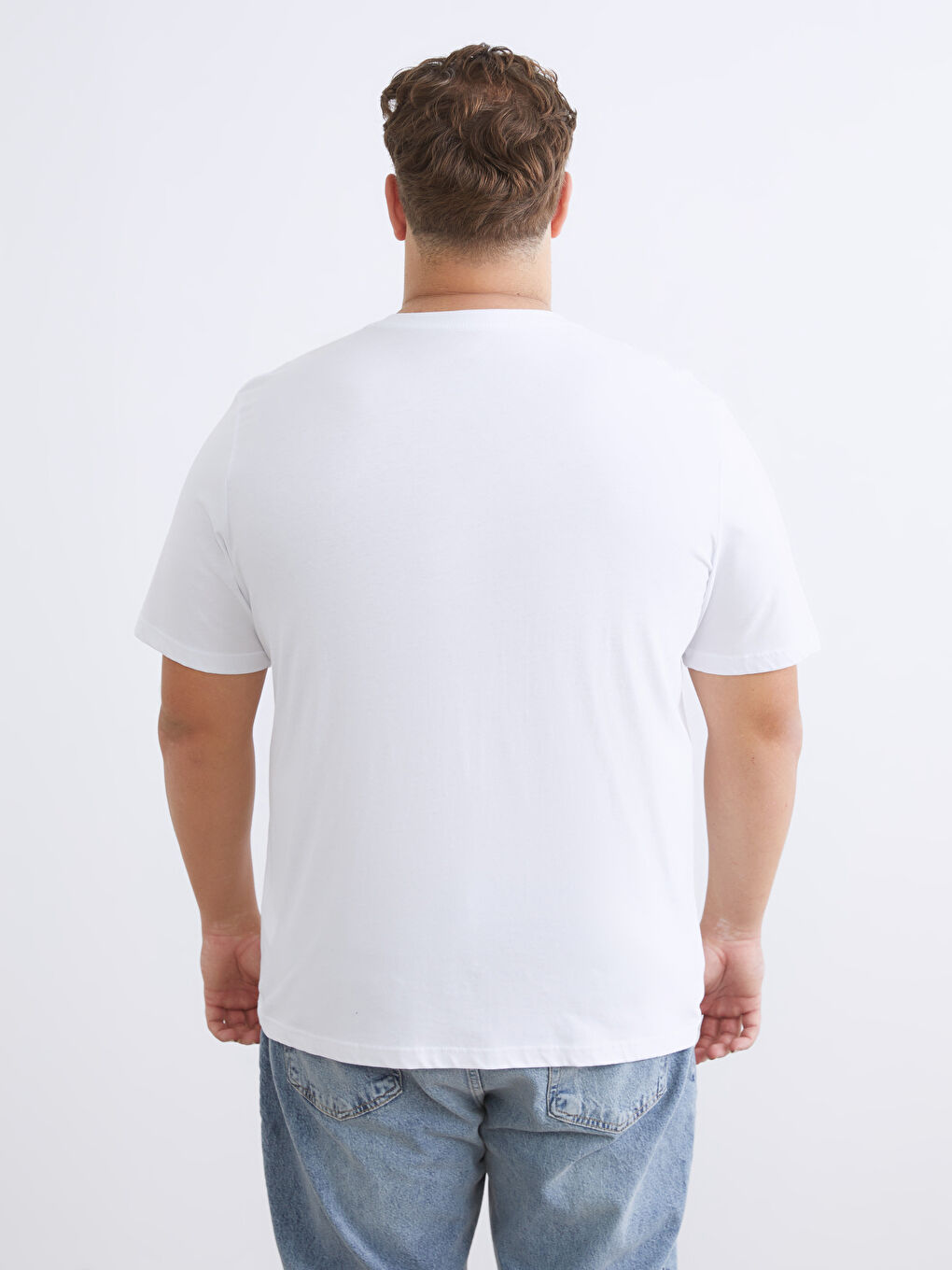 Siyah V Yaka Penye Erkek Tişört 3'lü Paket-2