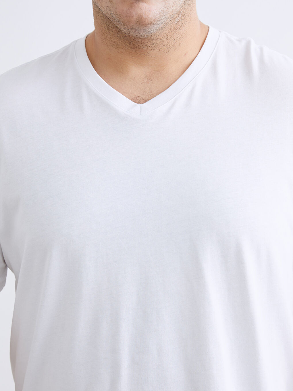 Siyah V Yaka Penye Erkek Tişört 3'lü Paket-10