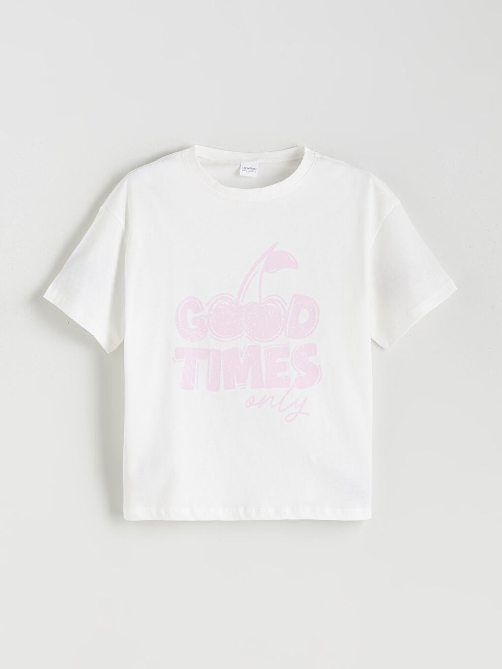 LCW Kids Crew Neck Girls' Shortie Pyjama Set -S5S910Z4-FDU