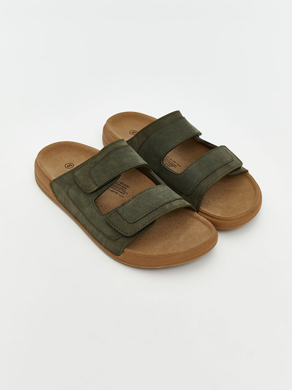 LCW STEPS Double-Strap Velcro Men's Slippers -S5S915Z8-10O