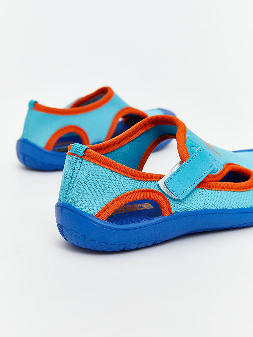 Turkuaz Cırt Cırtlı Erkek Bebek Sandalet-4