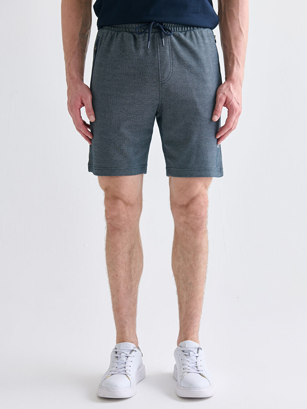 Lacivert Standart Kalıp Erkek Şort-1