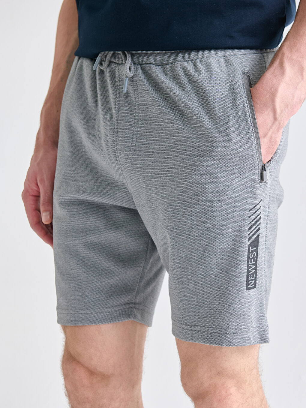 Gri Standart Kalıp Erkek Şort-2