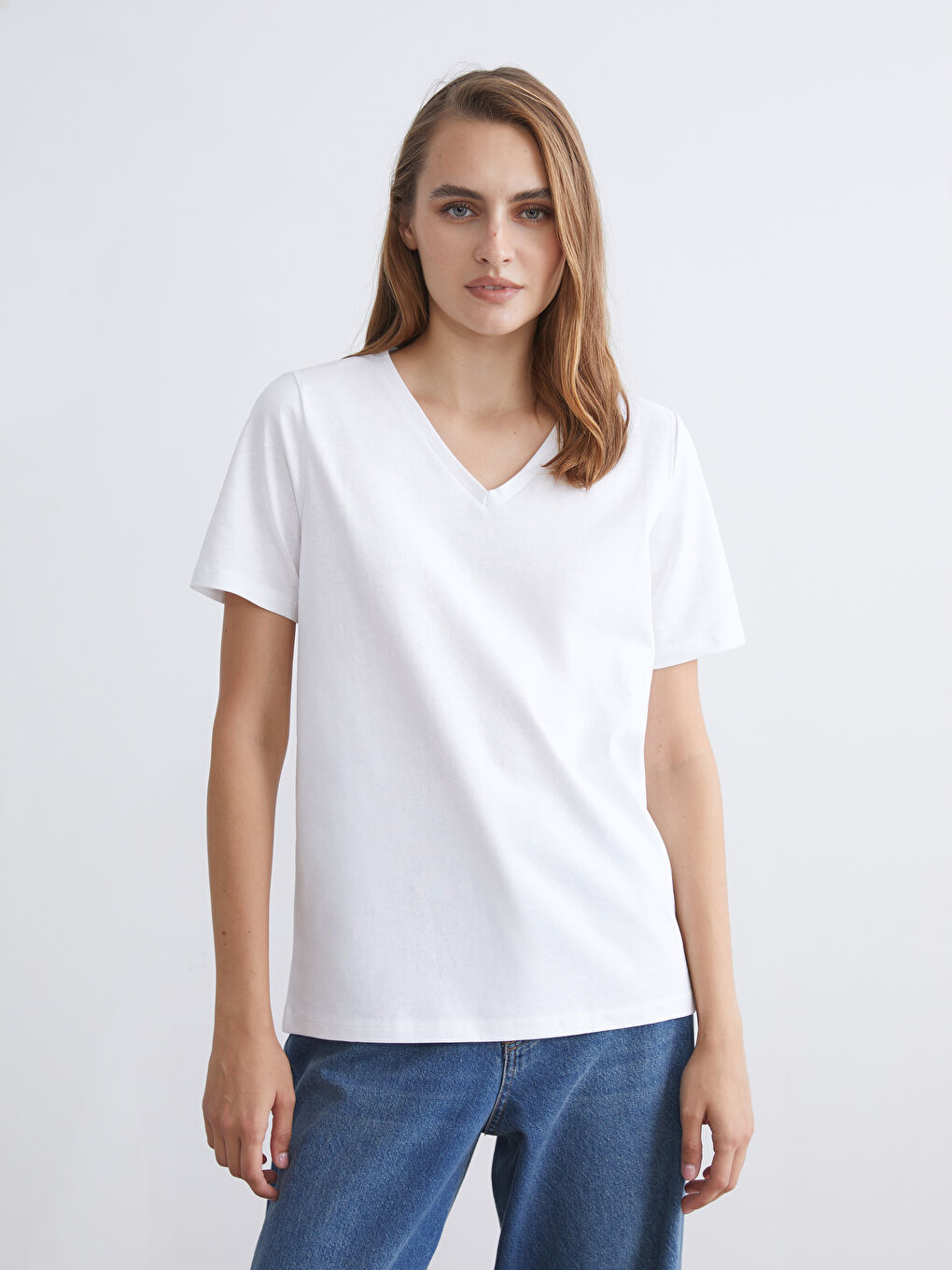 LCW ECO Woman WHITE T-Shirt -S5S925Z8-ZUX