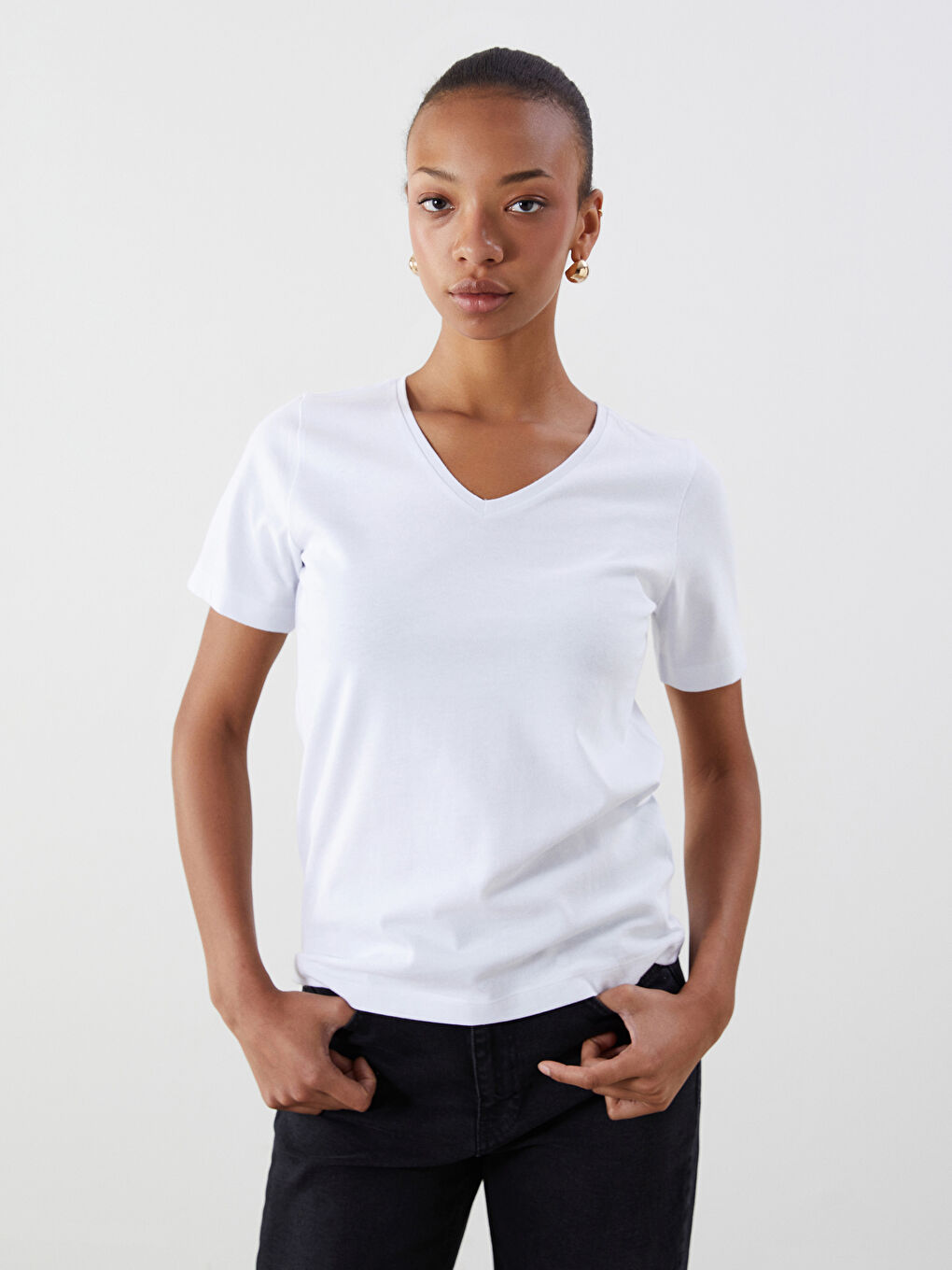 LCW ECO Woman WHITE T-Shirt -S5S925Z8-ZUX